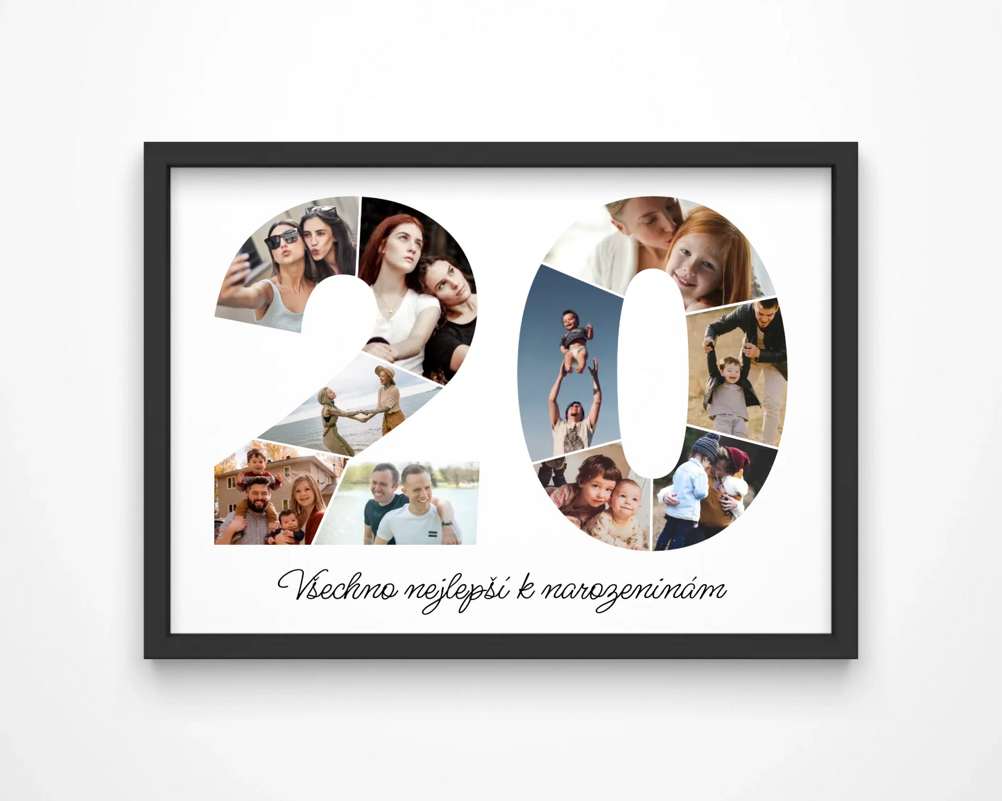 Personalizovaná koláž fotografií k 20. narozeninám – jedinečný dárek (20–29)