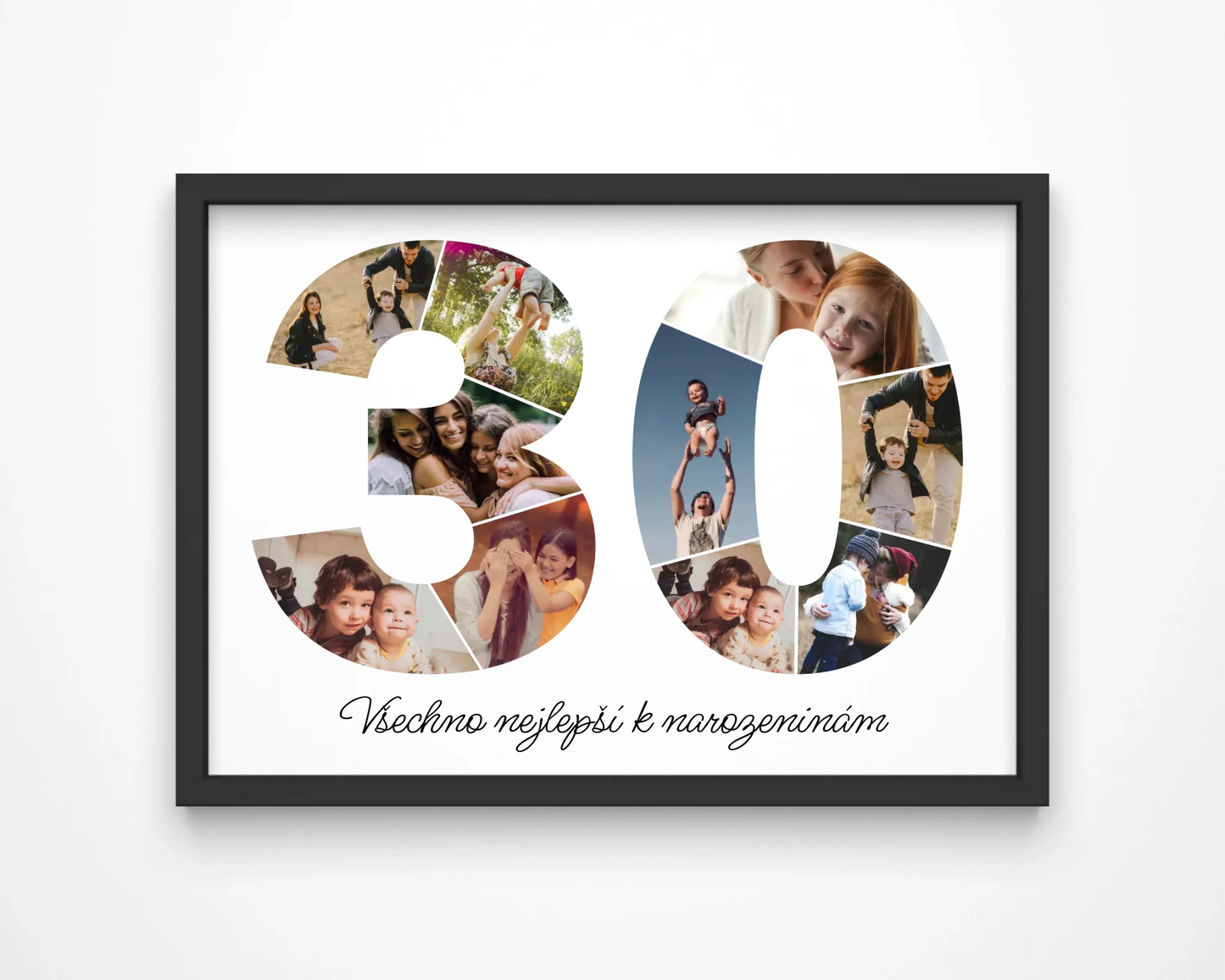 Personalizovaná koláž fotografií k 30. narozeninám – jedinečný dárek (30–39)