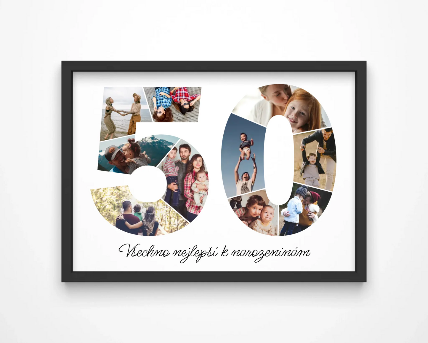 Personalizovaná koláž fotografií k 50. narozeninám – jedinečný dárek (50–59)