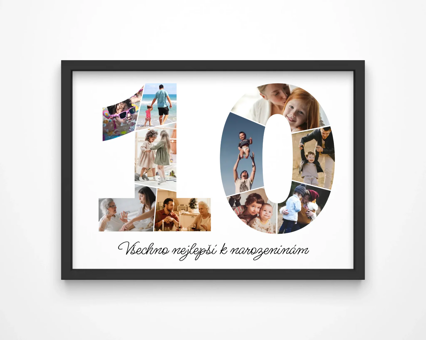 Personalizovaná koláž fotografií k 10. narozeninám – jedinečný dárek (10–19)