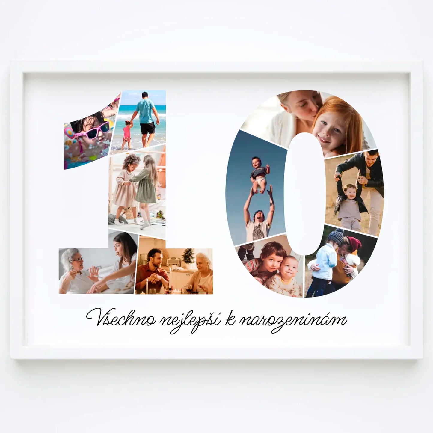 Personalizovaná koláž fotografií k 10. narozeninám – jedinečný dárek (10–19)