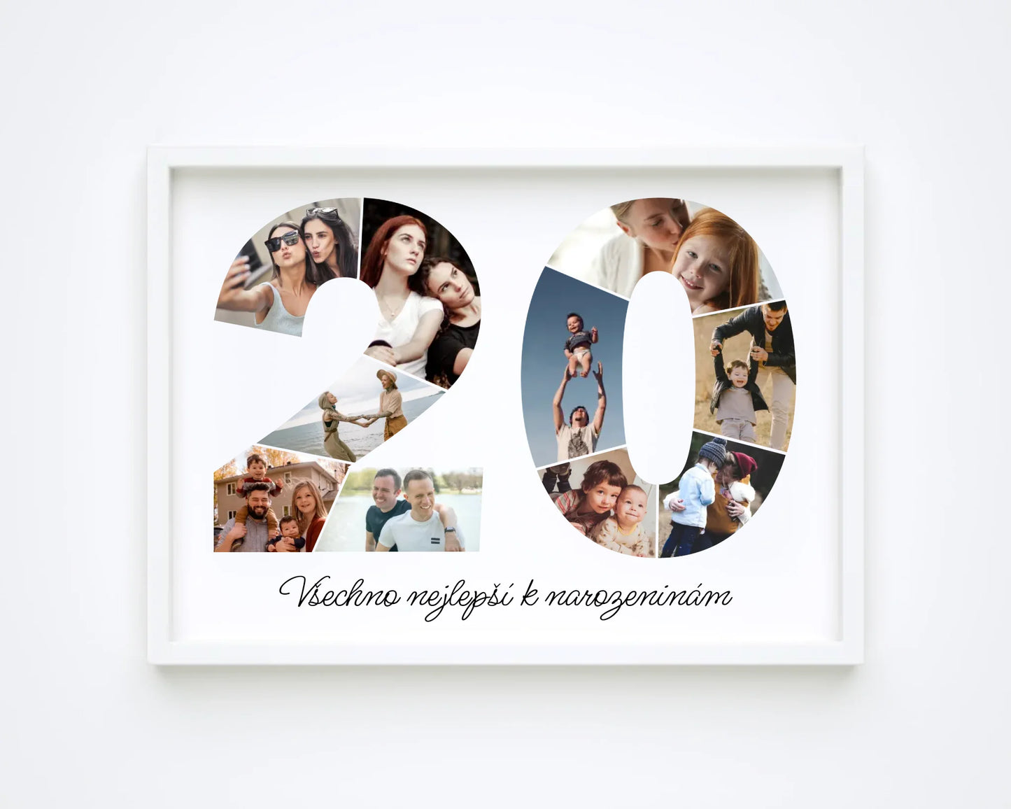 Personalizovaná koláž fotografií k 20. narozeninám – jedinečný dárek (20–29)