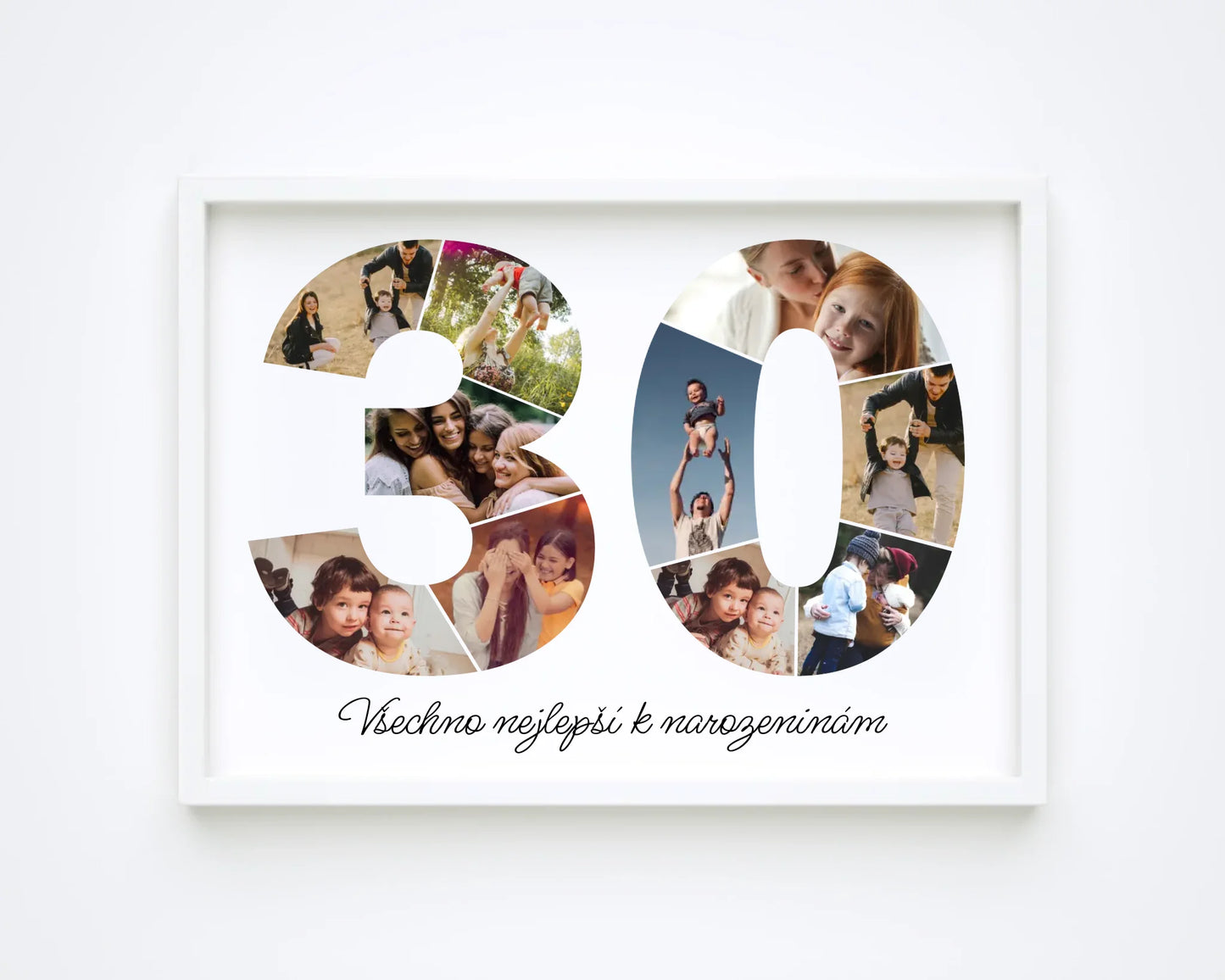 Personalizovaná koláž fotografií k 30. narozeninám – jedinečný dárek (30–39)