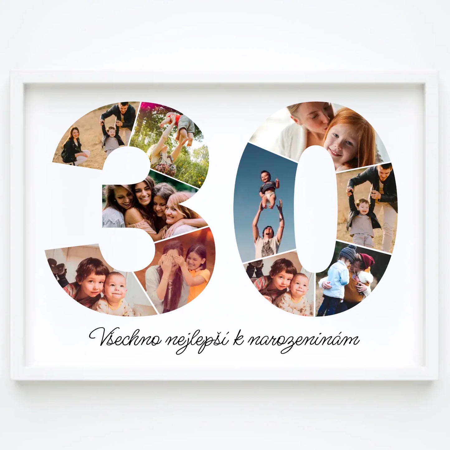 Personalizovaná koláž fotografií k 30. narozeninám – jedinečný dárek (30–39)