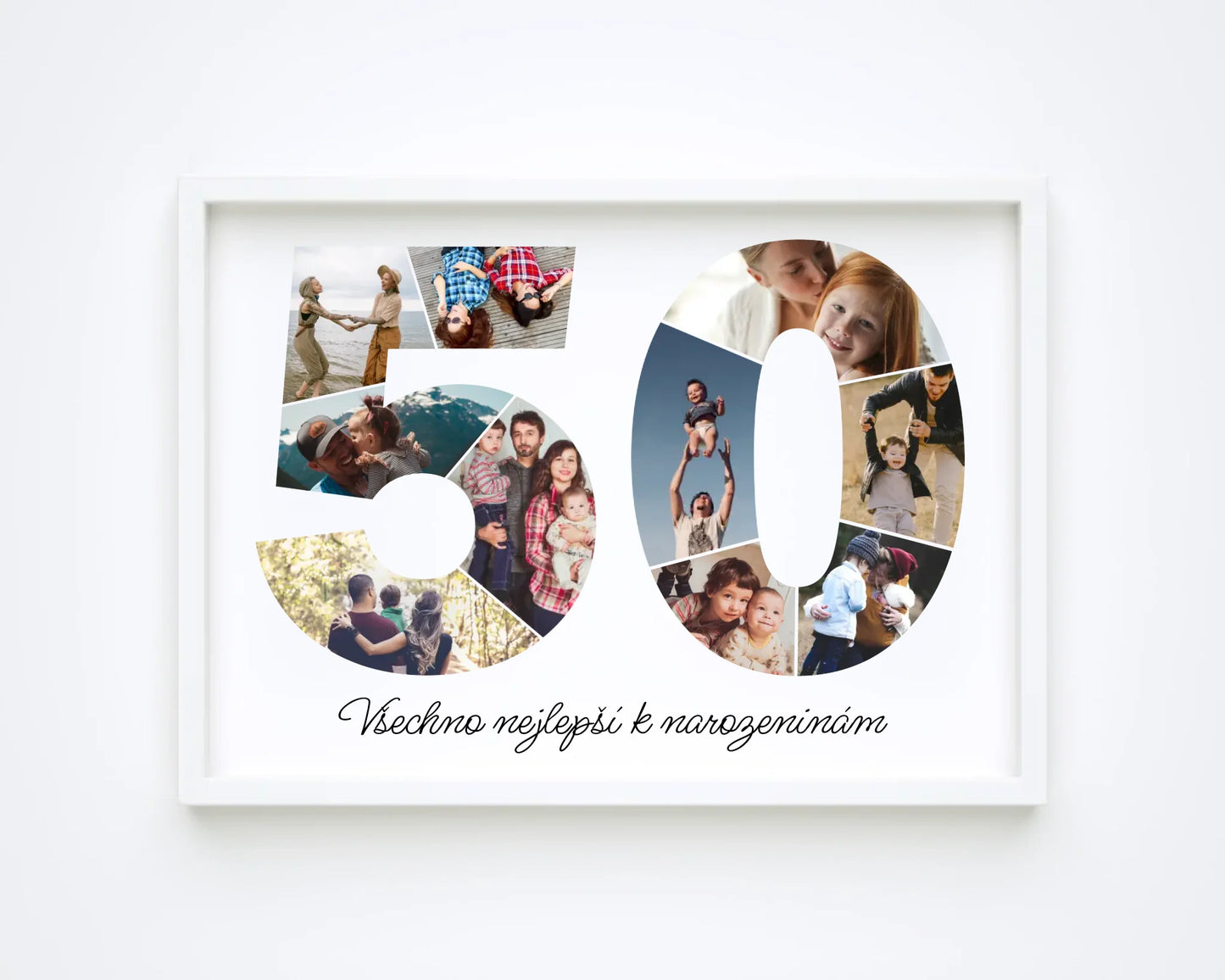 Personalizovaná koláž fotografií k 50. narozeninám – jedinečný dárek (50–59)