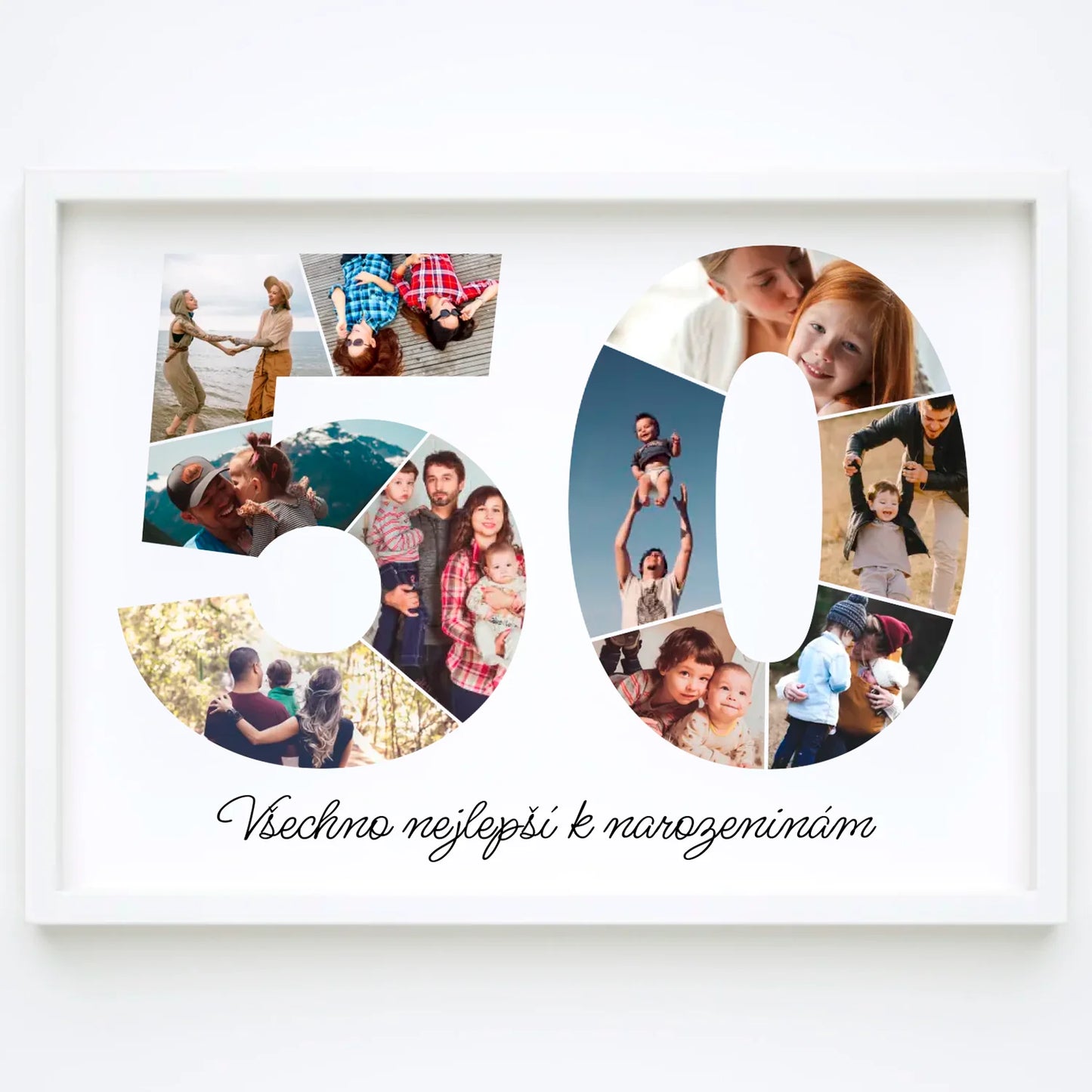 Personalizovaná koláž fotografií k 50. narozeninám – jedinečný dárek (50–59)