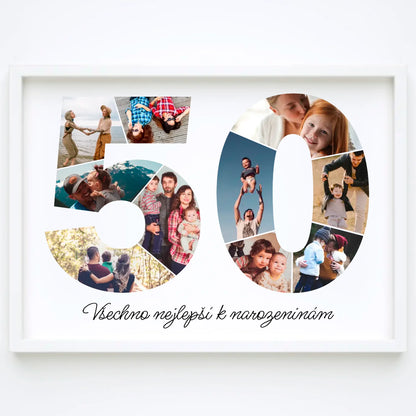 Personalizovaná koláž fotografií k 50. narozeninám – jedinečný dárek (50–59)