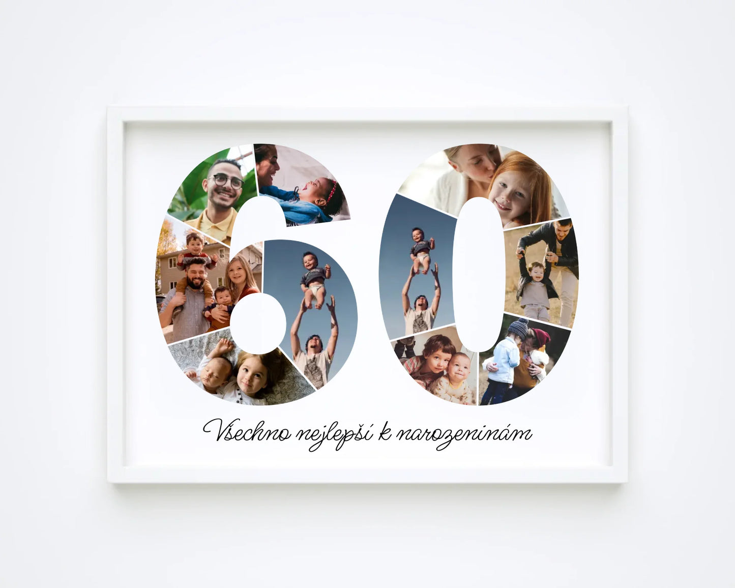 Personalizovaná koláž fotografií k 60. narozeninám – jedinečný dárek (60–69)