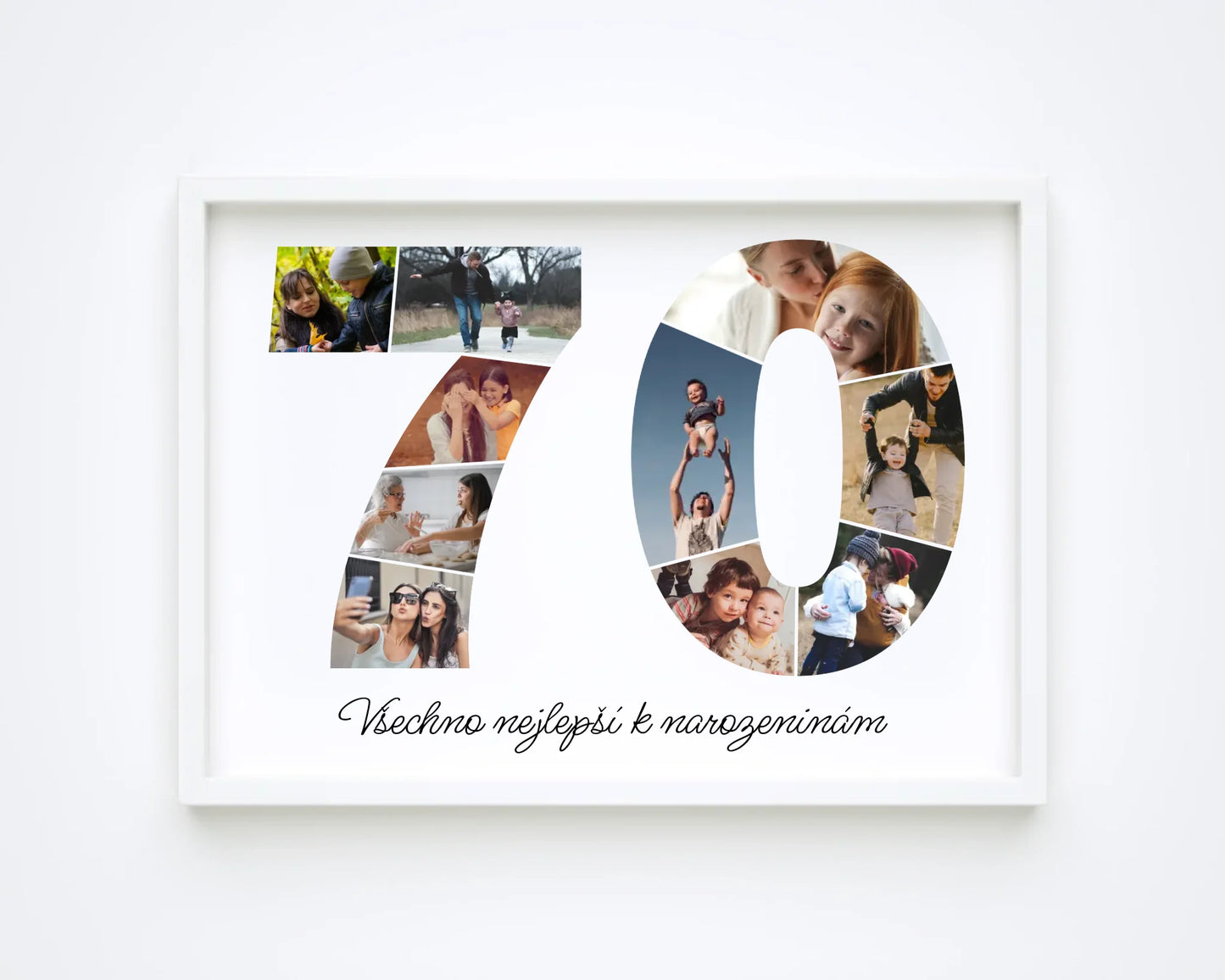 Personalizovaná koláž fotografií k 70. narozeninám – jedinečný dárek (70–79)