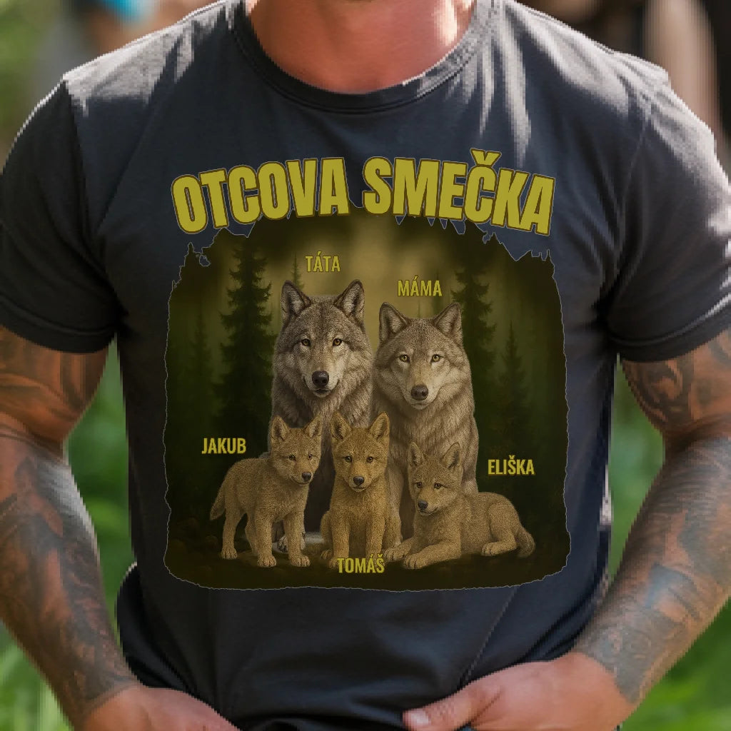Personalizované tričko Otcova smečka – dárek pro tátu a děti