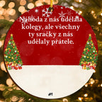 Personalizovaná Vtipná Vánoční Ozdoba s Upravitelným Textem a Vlastními Postavami (až 6 osob)