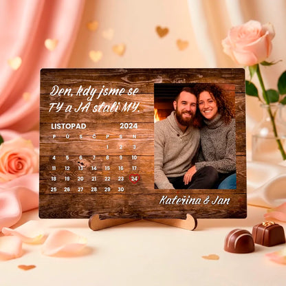 Personalizovaná dekorace s fotografií a významným datem